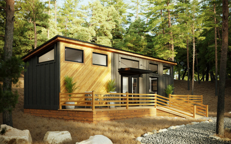 Tiny Home - Exterior - deck - Black